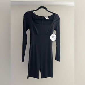 NWT Princess Polly Black Ribbed Sara Bodysuit